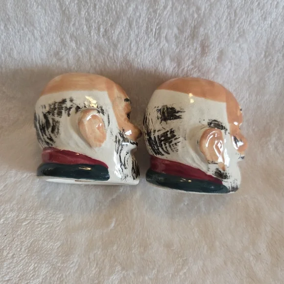 VTG OLD MAN HEADS BALD WITH BEARDS SALT & PEPPER SHAKERS - JAPAN - Picture 5 of 8